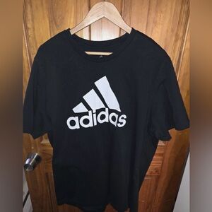Adidas Men's Black Short Sleeve T Shirt NWT 100% Cotton